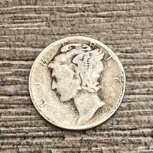 Vintage 1944 D Mercury Dime 90% Silver